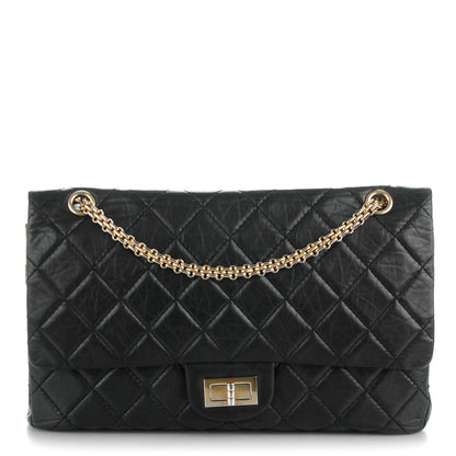 Chanel Aged Calfskin Quilted 50th Anniversary 2.55 Reissue 227 Flap Black 1 of 9