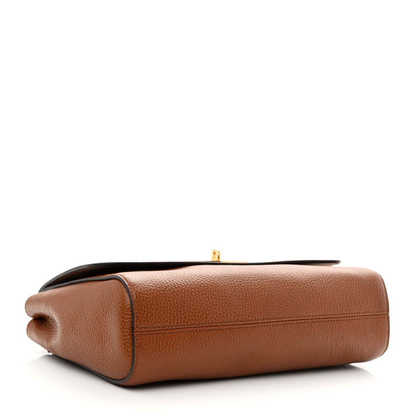 Small Classic Grain Calfskin Medium Lily Flap Oak
