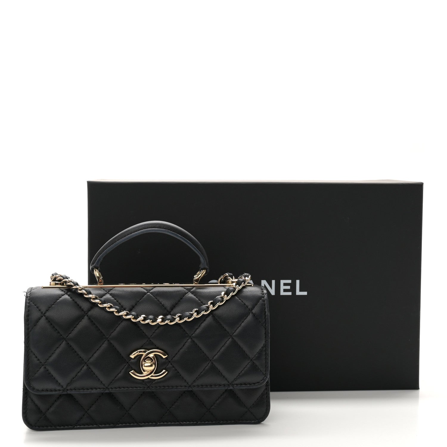 Chanel Lambskin Quilted Medium Trendy CC Flap Dual Handle Bag Black 13 of 13