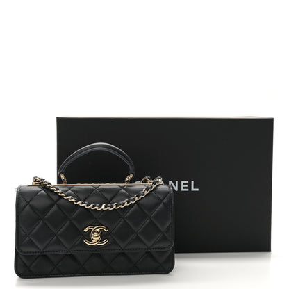 Chanel Lambskin Quilted Medium Trendy CC Flap Dual Handle Bag Black 13 of 13