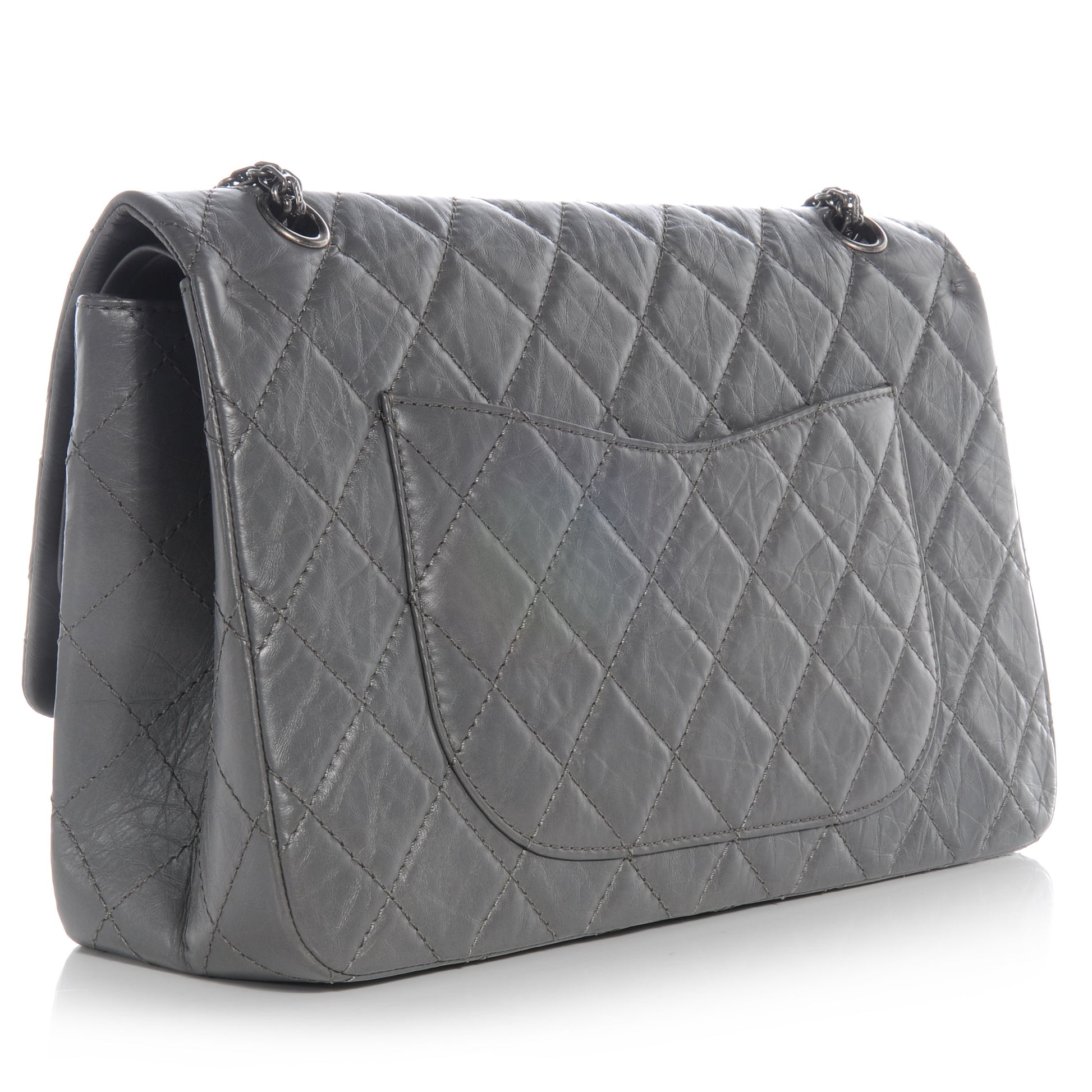 Chanel Aged Calfskin 2.55 Reissue 227 Flap Grey 3 of 8
