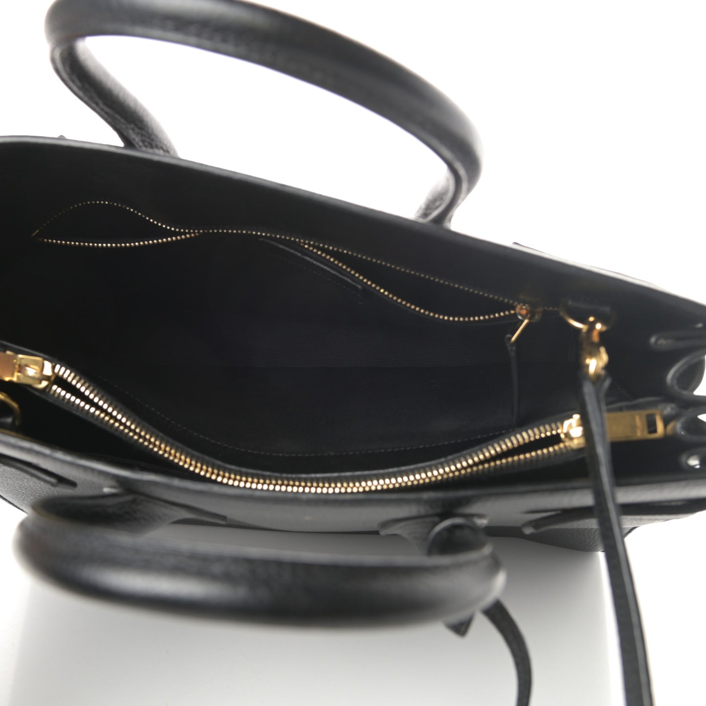 Grained Calfskin Small Sac De Jour Black