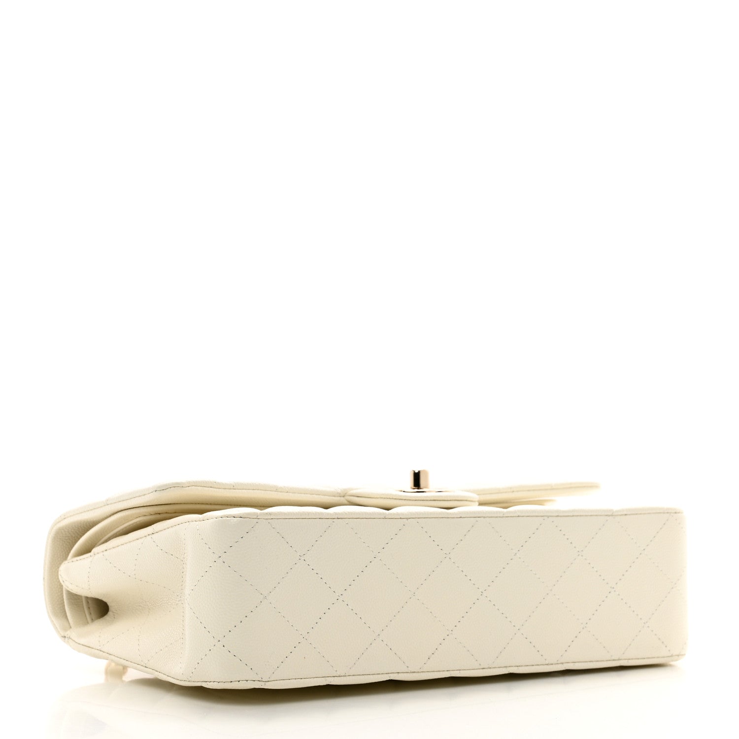 Chanel Caviar Quilted Medium Double Flap White 4 of 10