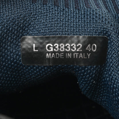 Chanel Fabric Logo Sneakers 40 Navy Black 8 of 9