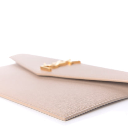 Saint Laurent Grain De Poudre Uptown Pouch Dark Beige 7 of 10
