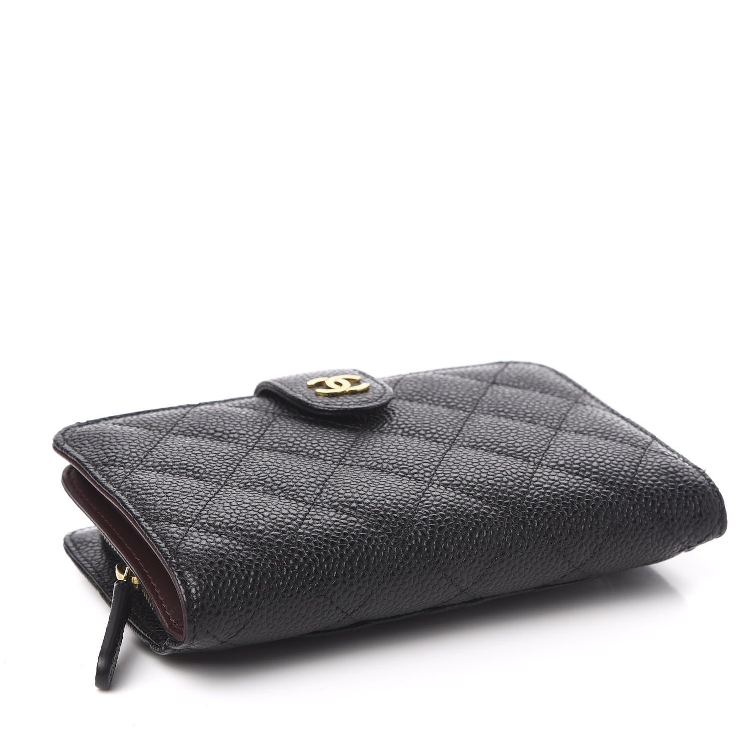 Chanel Caviar Quilted Zipped Pocket Wallet Black 4 of 9