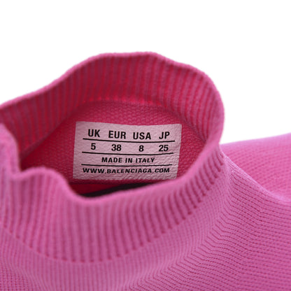 Balenciaga Neoprene Knit Tri-Color Sole Womens Speed Sneakers 38 Pink White Black 7 of 8