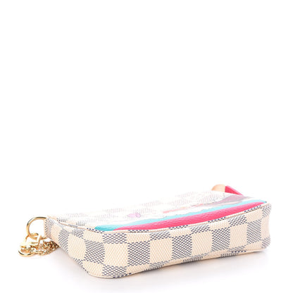 Louis Vuitton Damier Azur 2015 Christmas Animation Mini Pochette Accessories 4 of 7