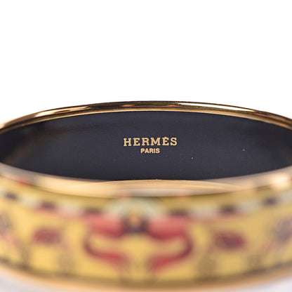Hermes Enamel Printed Wide Chariots Bracelet 65 4 of 6