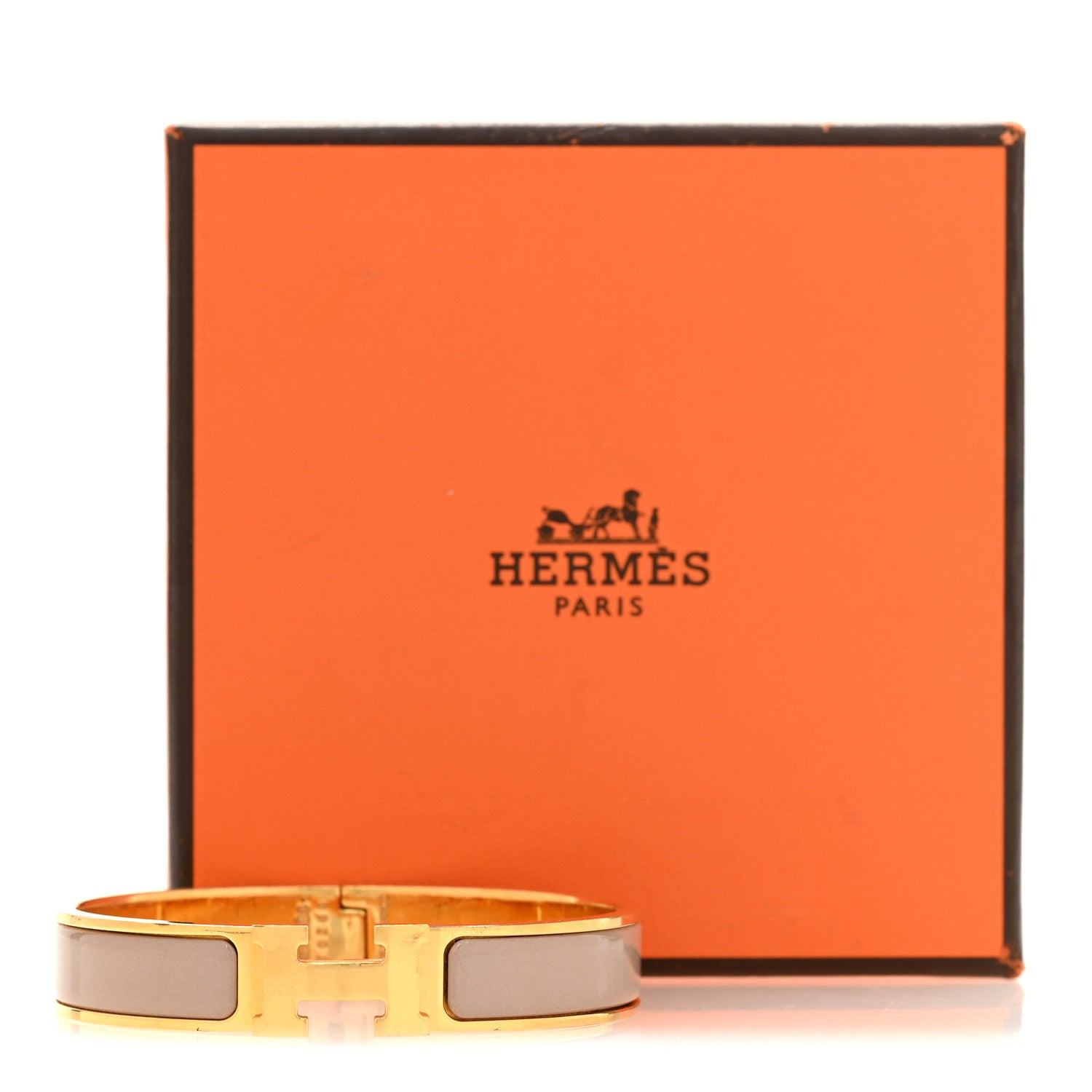 Hermes Enamel Narrow Clic Clac H Bracelet PM Marron Glace 5 of 5