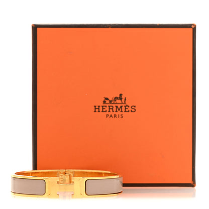 Hermes Enamel Narrow Clic Clac H Bracelet PM Marron Glace 5 of 5