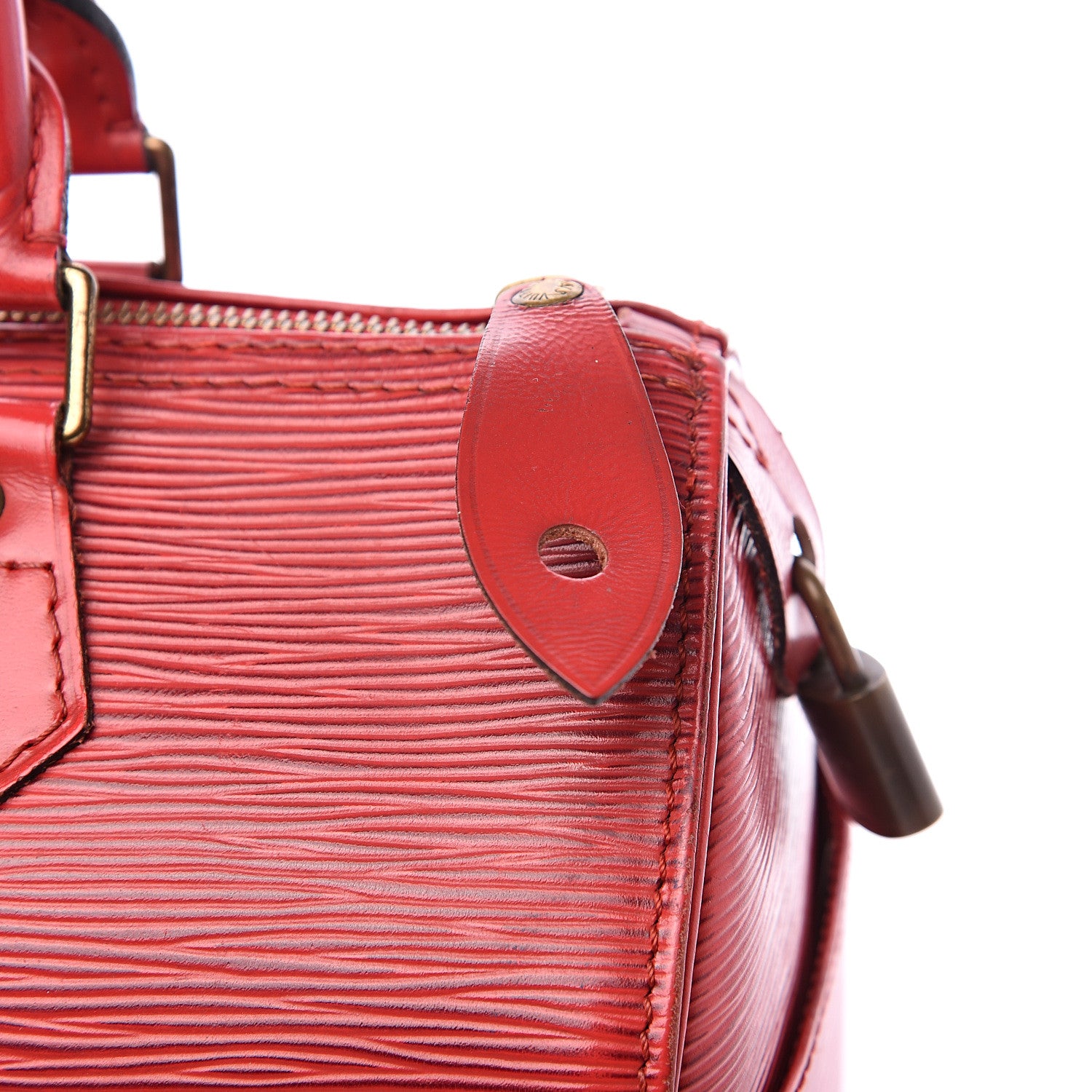 Louis Vuitton Epi Speedy 25 Castillan Red 15 of 16