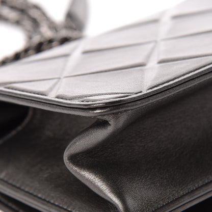 Chanel Metallic Calfskin Mini Propeller Flap Charcoal 12 of 13