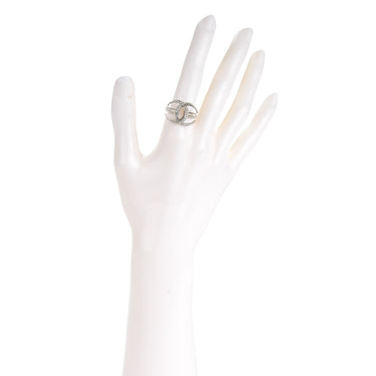 Chanel Baguette Crystal CC Ring 7 Silver 2 of 5