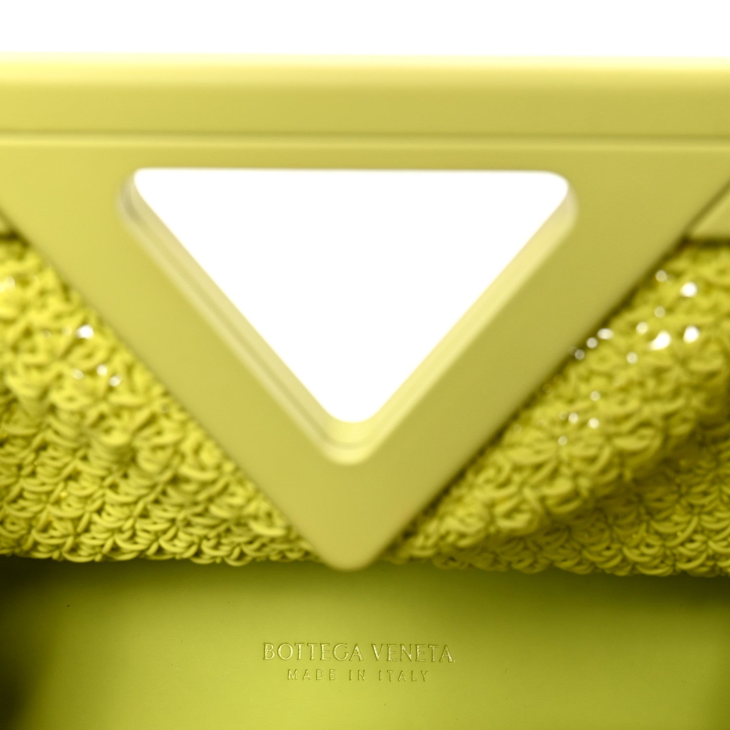 Bottega Veneta Rubber Crochet Small The Point Triangle Bag Seagrass 5 of 9