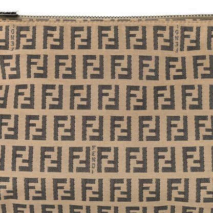 Fendi Zucchino Vitello Pochette Beige Black 8 of 14