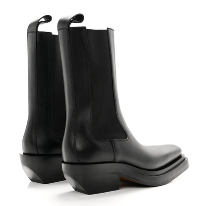 Bottega Veneta Calfskin Lean Mid-Calf Boots 38 Black 4 of 7