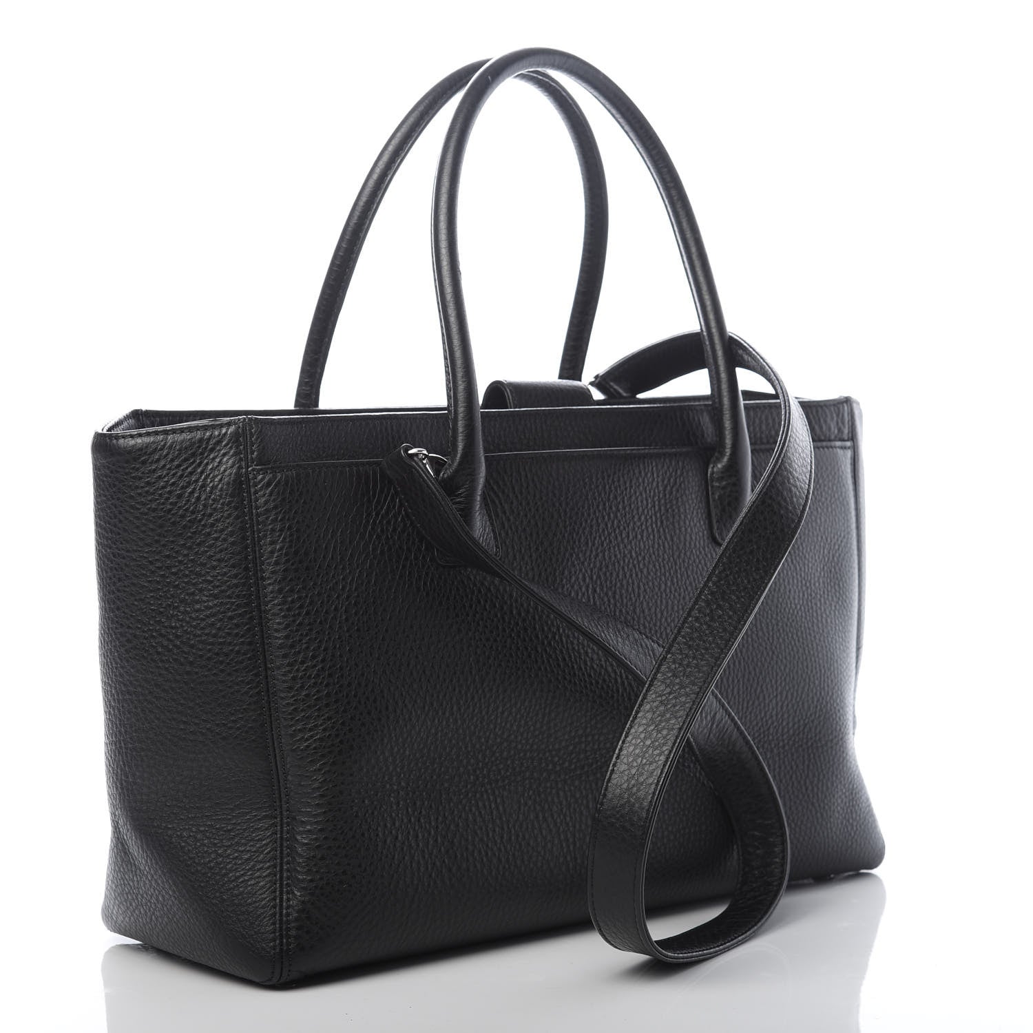 Chanel Deerskin Cerf Executive Shopper Tote Black 3 of 11