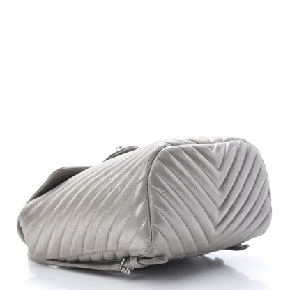 Chanel Metallic Calfskin Chevron Quilted Urban Spirit Backpack Silver 3 of 11