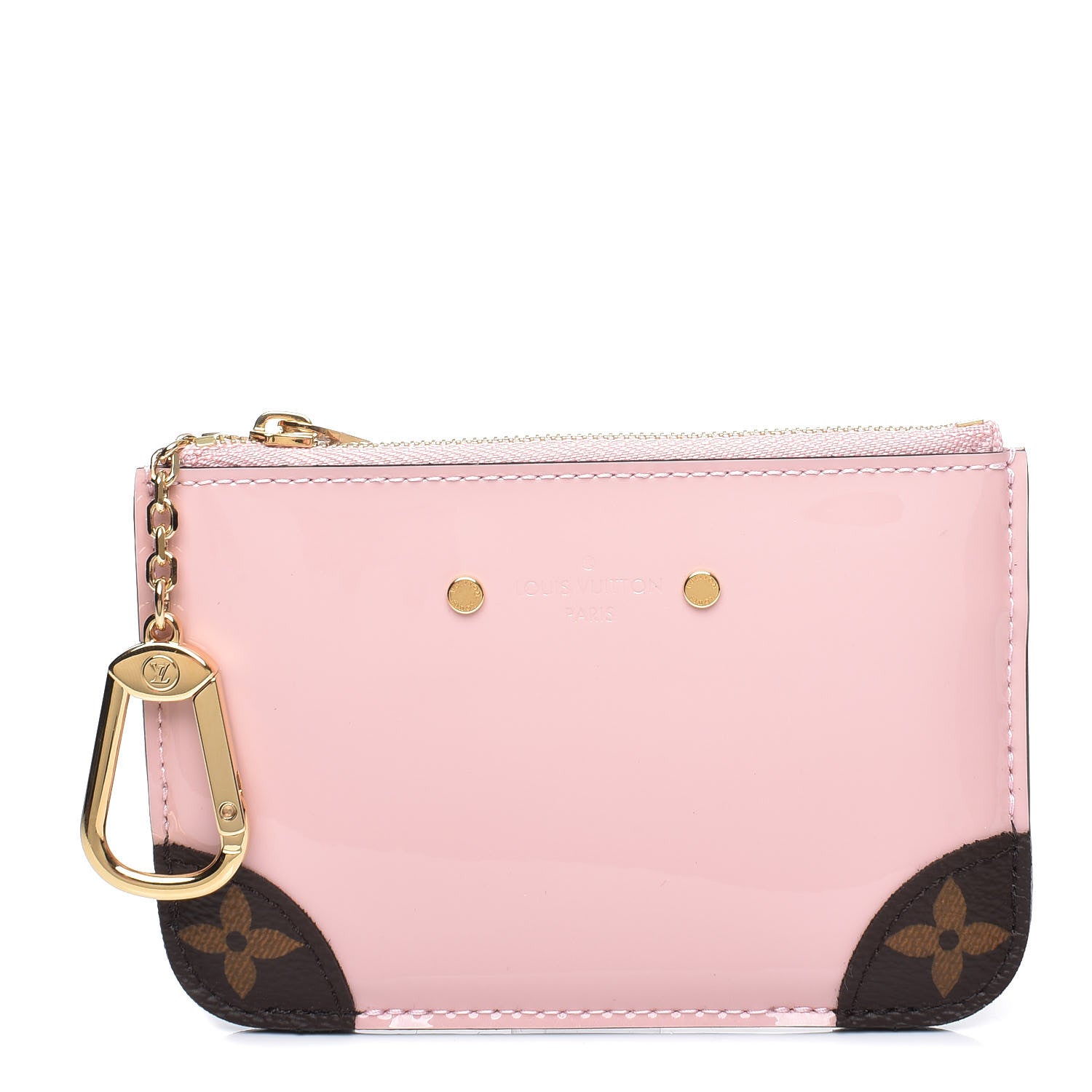 Louis Vuitton Patent Miroir Venice Key Pouch Rose Ballerine 1 of 9