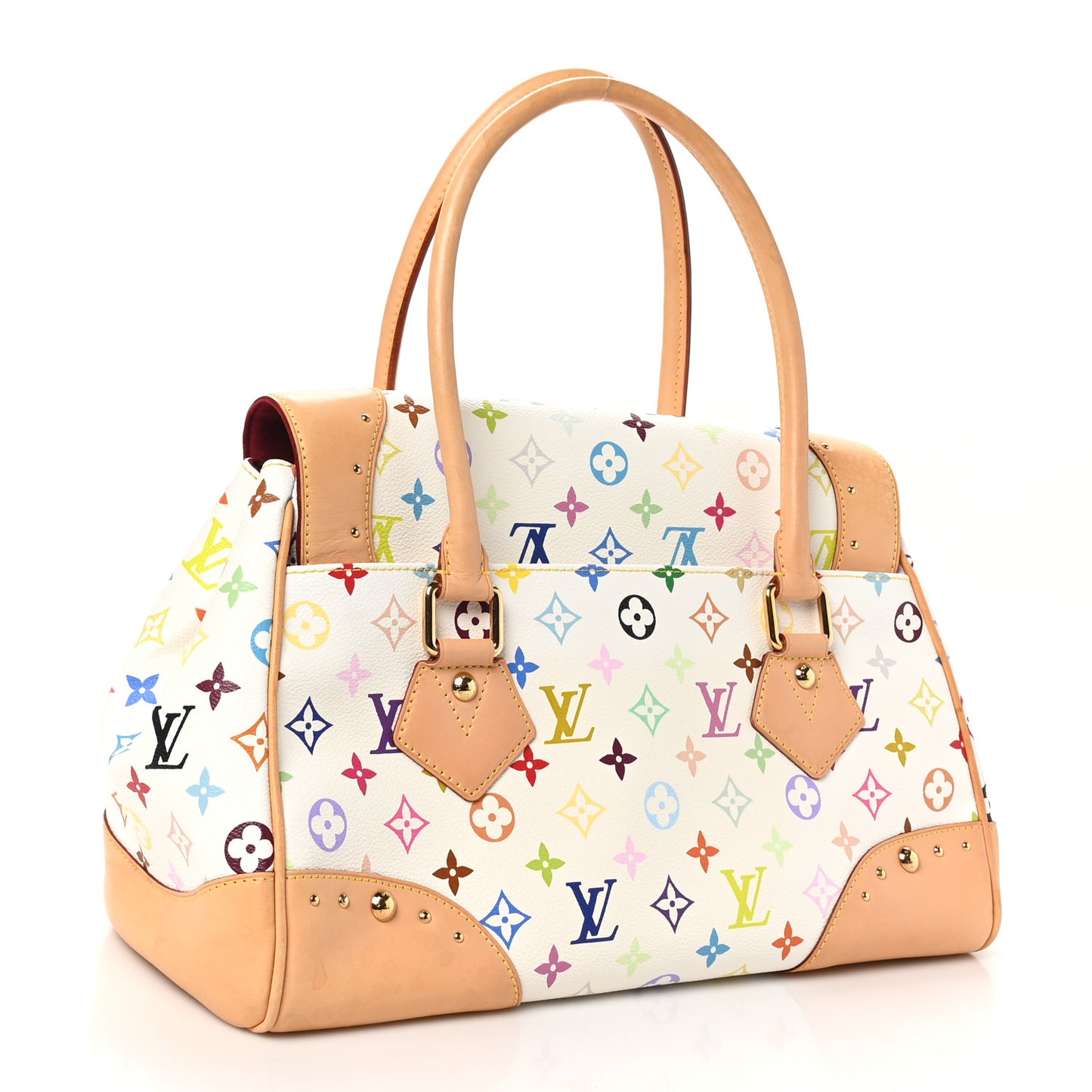 Monogram Multicolor Beverly GM White