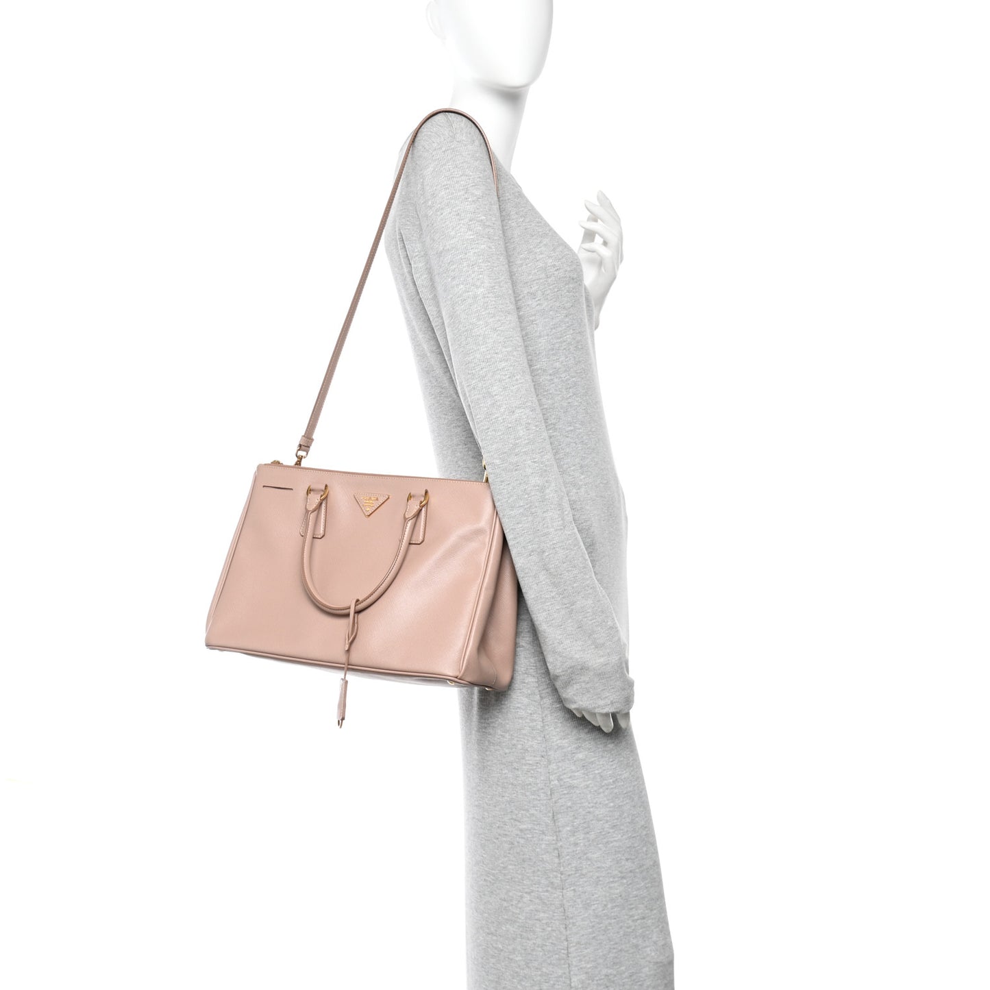 Saffiano Small Galleria Double Zip Tote Cammeo