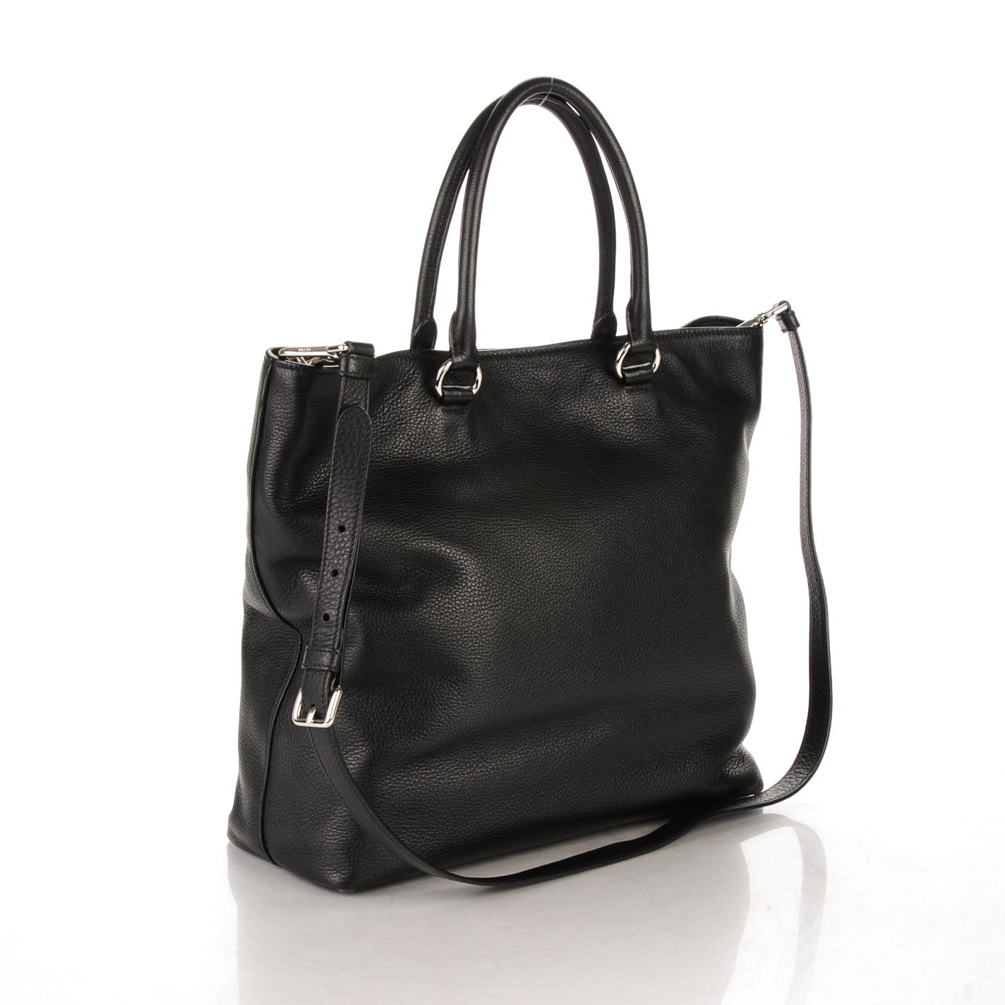 Vitello Daino Tote Nero Black