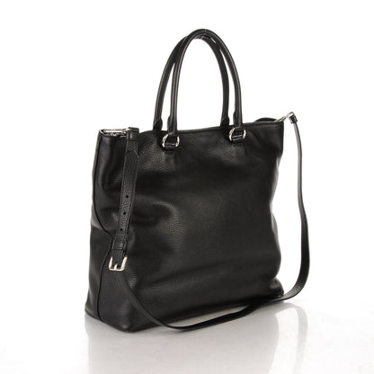 Prada Vitello Daino Tote Nero Black 3 of 8