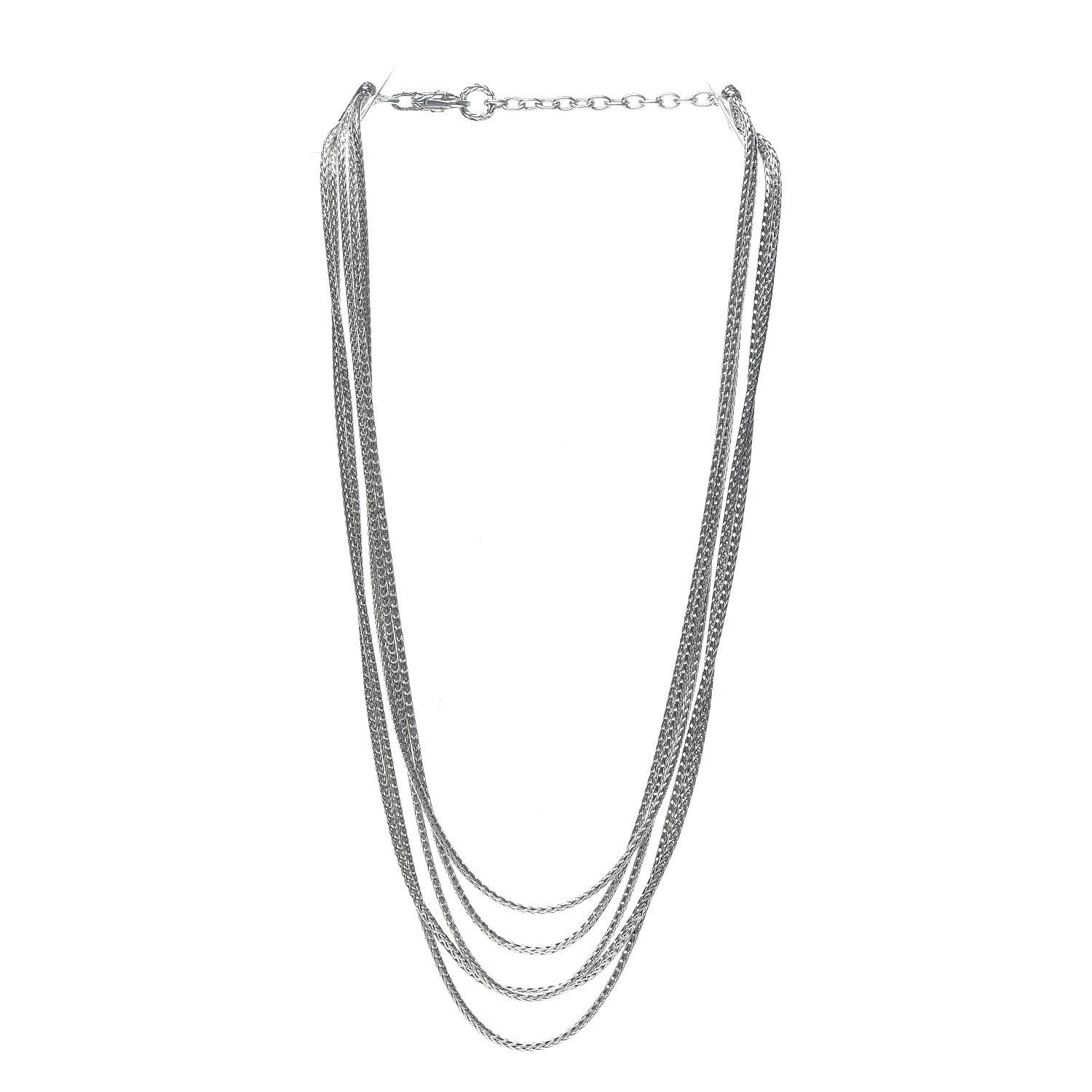 John Hardy Sterling Silver Classic Chain Bib Necklace 2 of 4