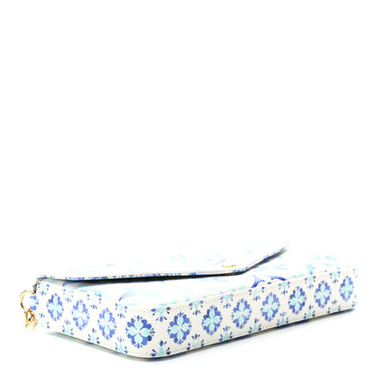 Louis Vuitton Monogram Giant By The Pool 2.0 Felicie Pochette Chain Wallet Lagoon Blue 4 of 9