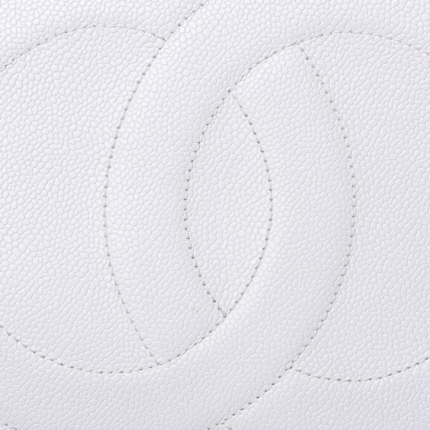 Chanel Caviar Large CC Shoulder Bag White 14 of 16