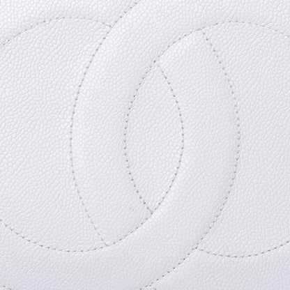Chanel Caviar Large CC Shoulder Bag White 14 of 16