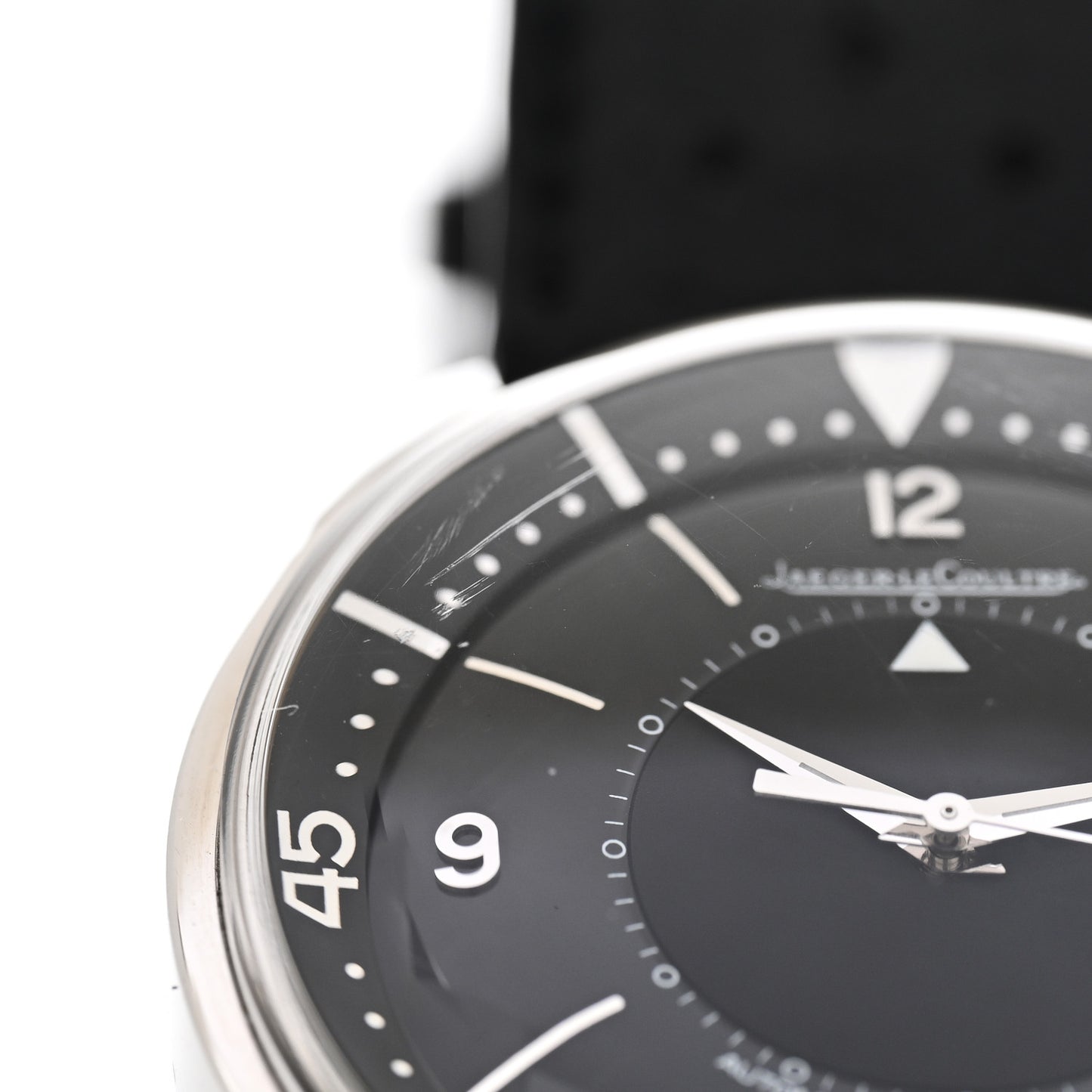 Platinum Calfskin 42mm Tribute To Polaris Automatic Watch Black 190.6.96