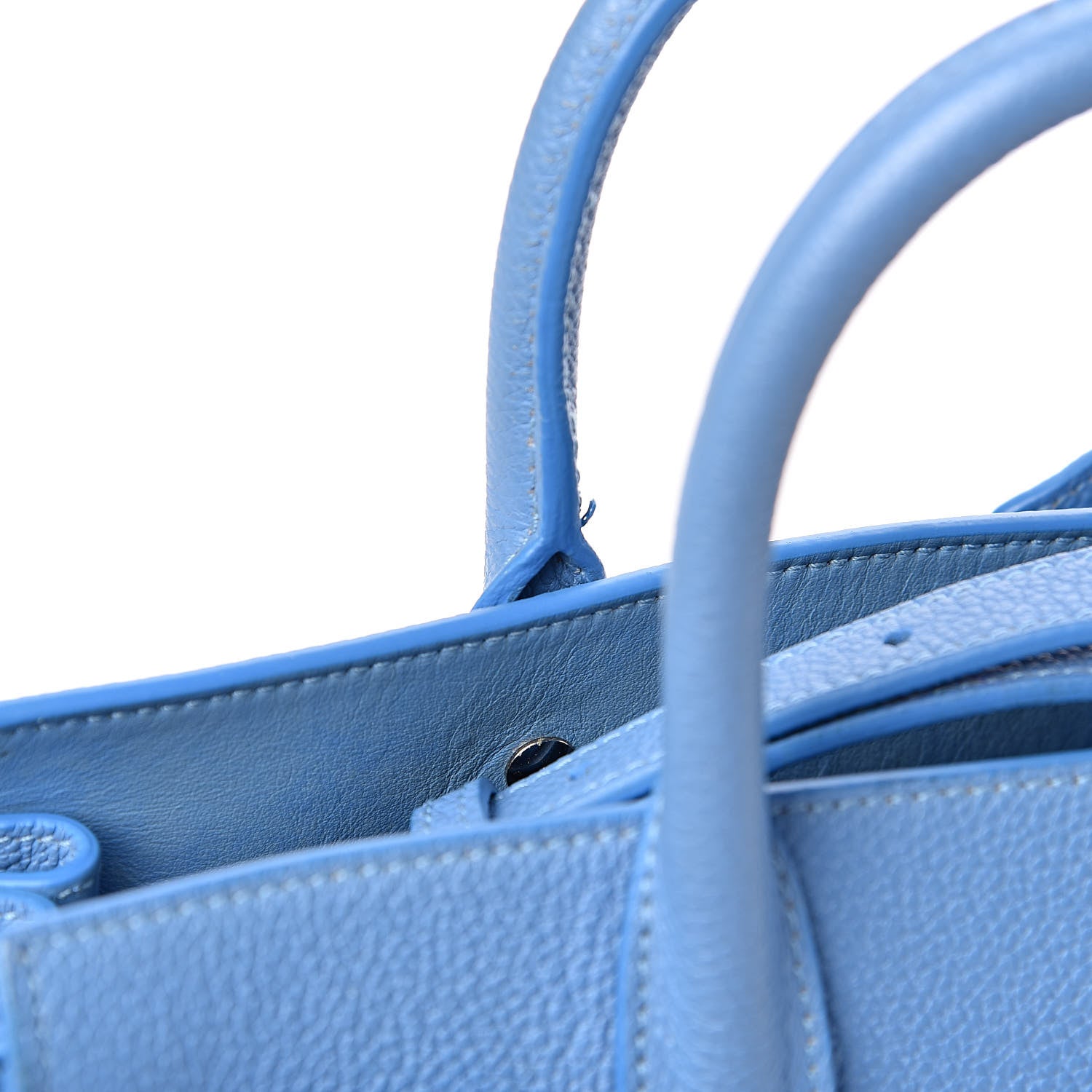 Saint Laurent Grained Calfskin Nano Sac De Jour Blue Clair 8 of 11