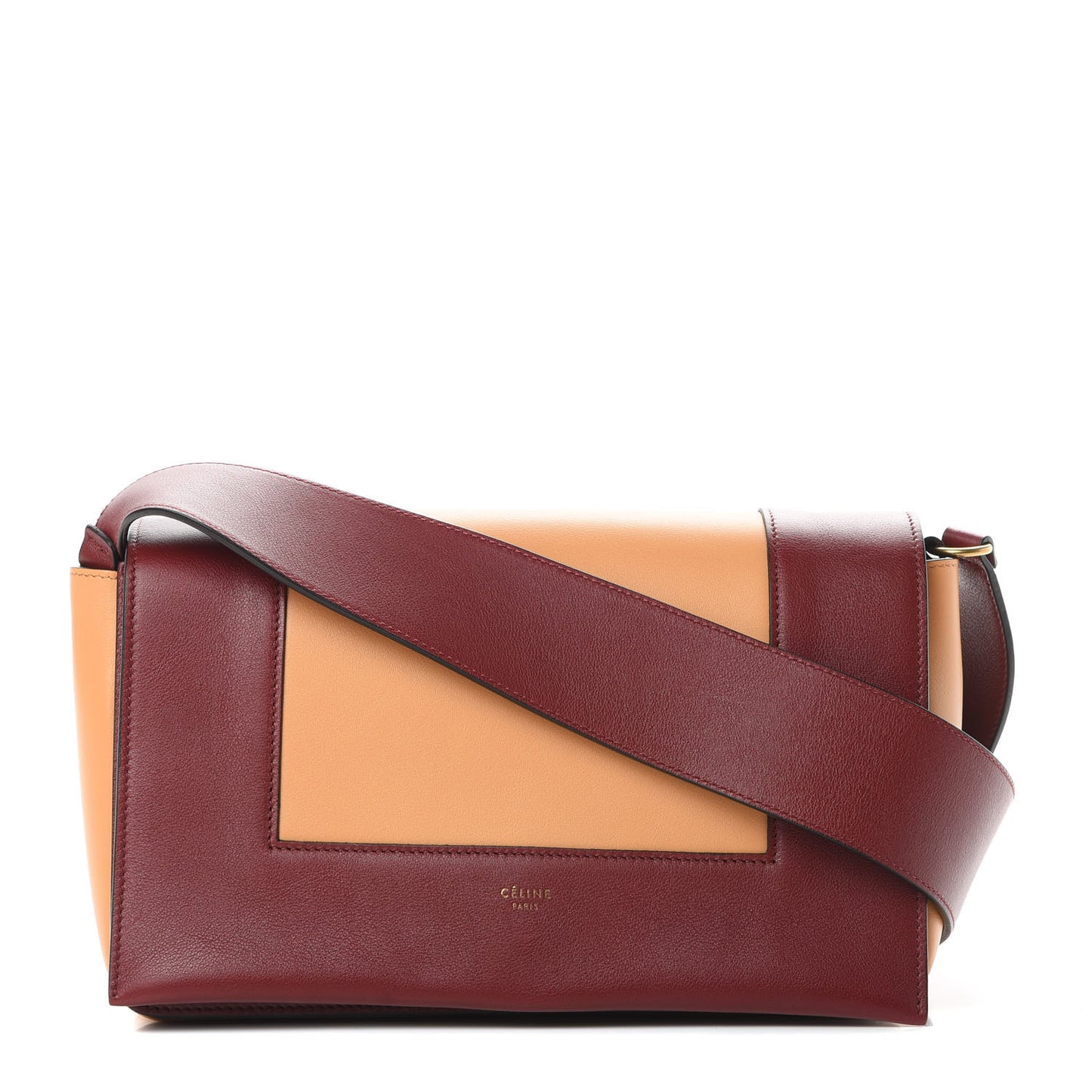 Shiny Smooth Calfskin Medium Frame Shoulder Bag Ruby Nude