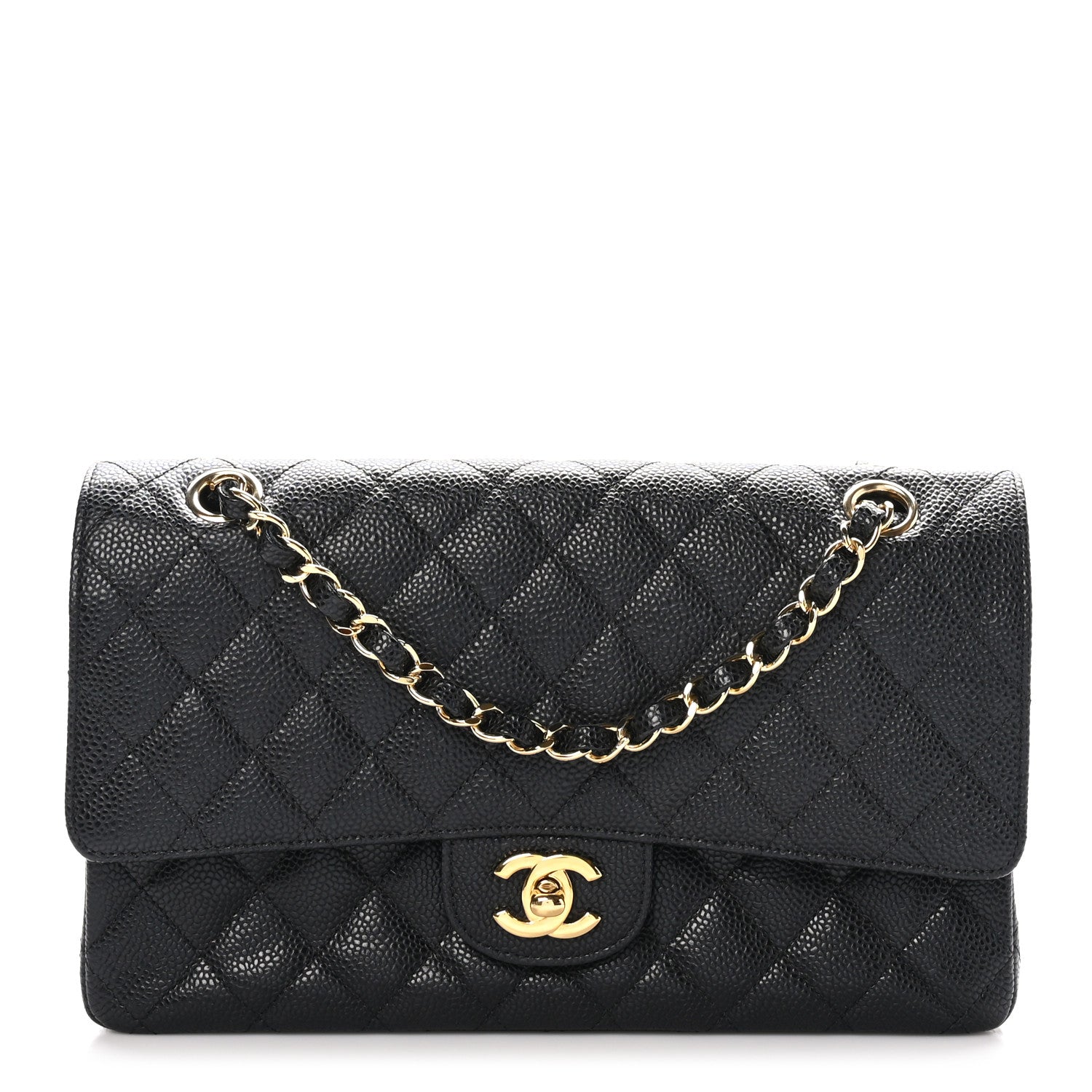 Chanel Caviar Quilted Medium Double Flap Black 1 of 10