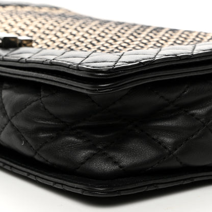 Chanel Calfskin Woven Medium Boy Reverso Flap Black 10 of 11