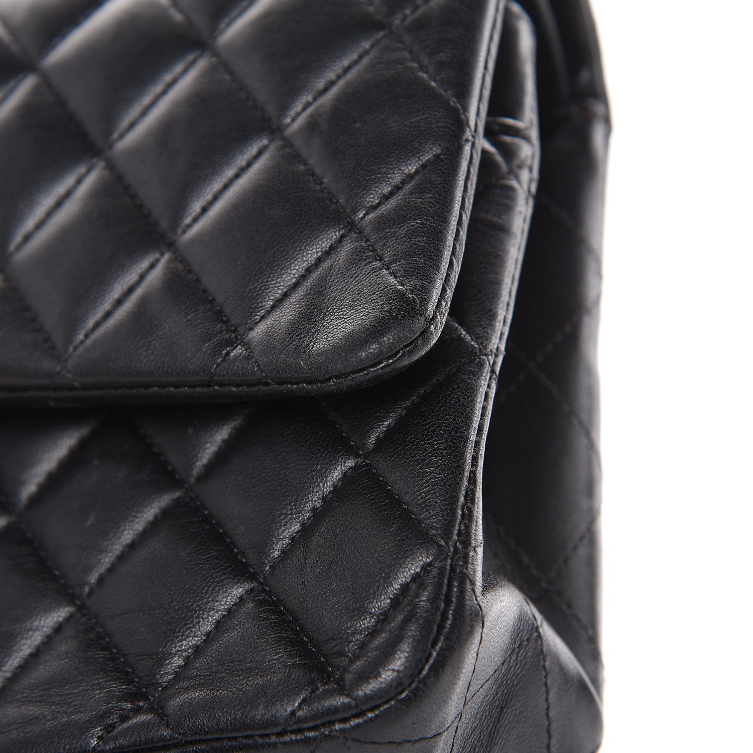 Chanel Lambskin Quilted Medium Double Flap Black 13 of 19