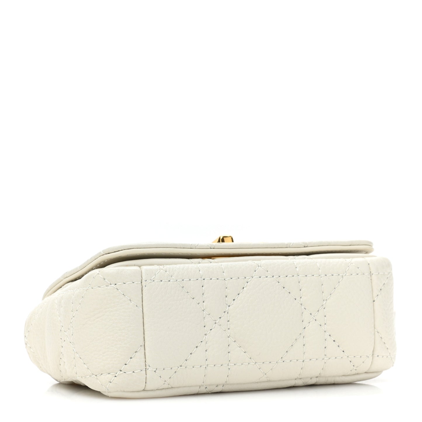 Supple Calfskin Cannage Micro Caro Bag Latte