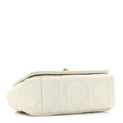 Christian Dior Supple Calfskin Cannage Micro Caro Bag Latte 4 of 8