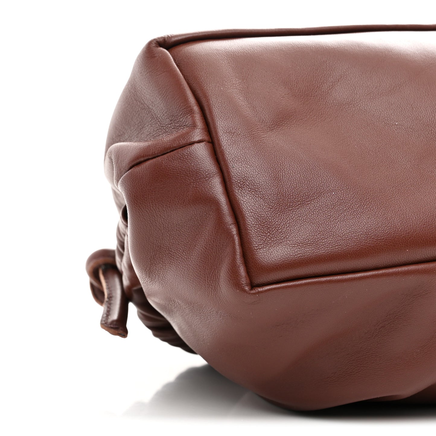 Lambskin Oversized Cloud Clutch  Chocolate