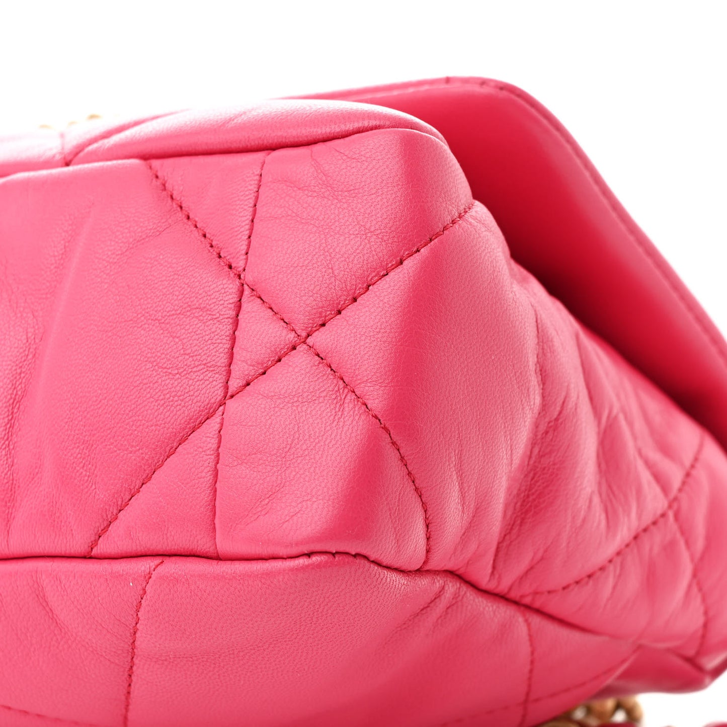 Goatskin Quilted Medium Chanel 19 Flap Dark Pink