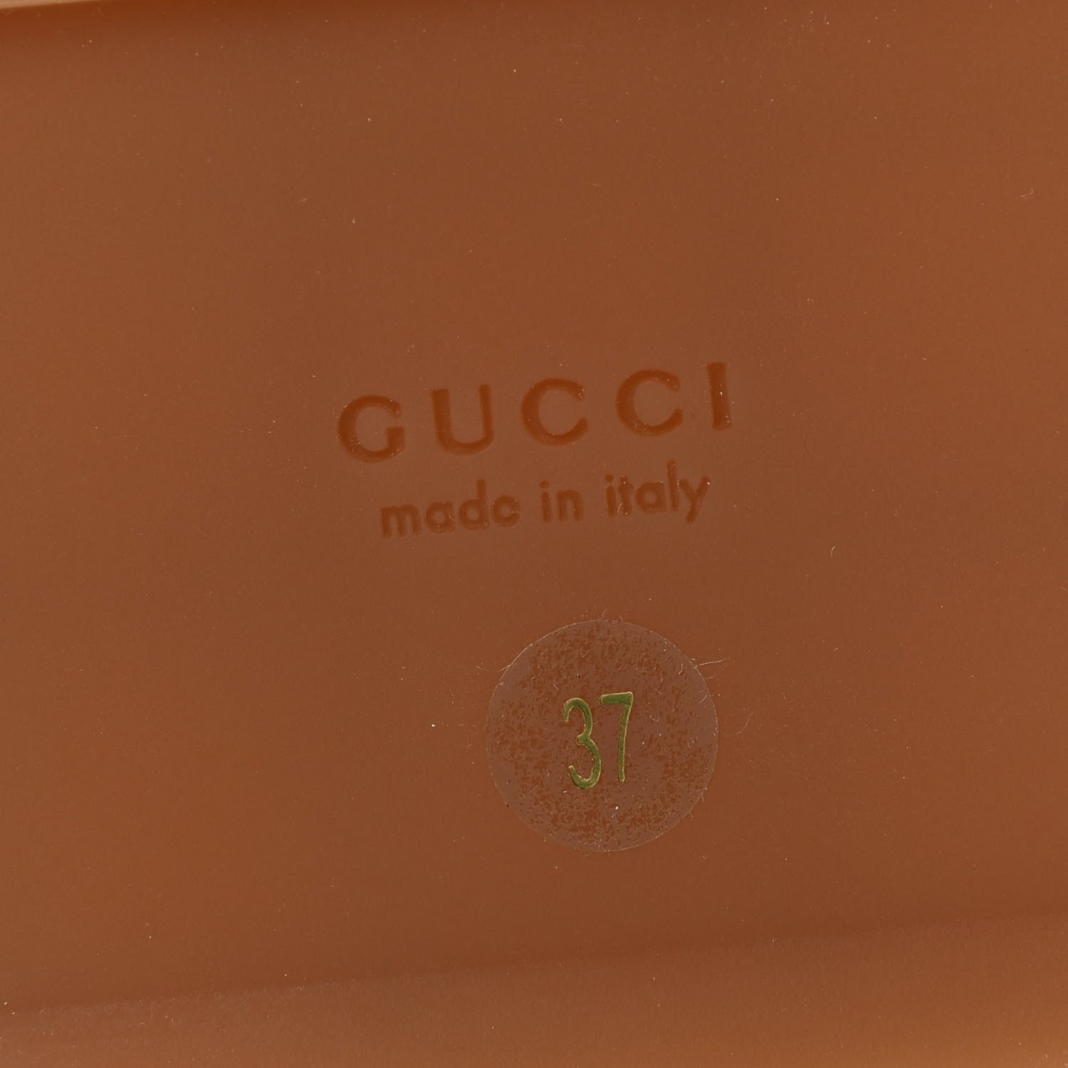 Gucci Canvas GG Monogram Angelina Platform Slide Sandals 37 Beige Ruggine 6 of 8