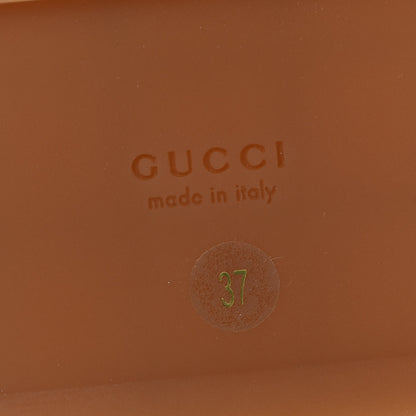 Gucci Canvas GG Monogram Angelina Platform Slide Sandals 37 Beige Ruggine 6 of 8