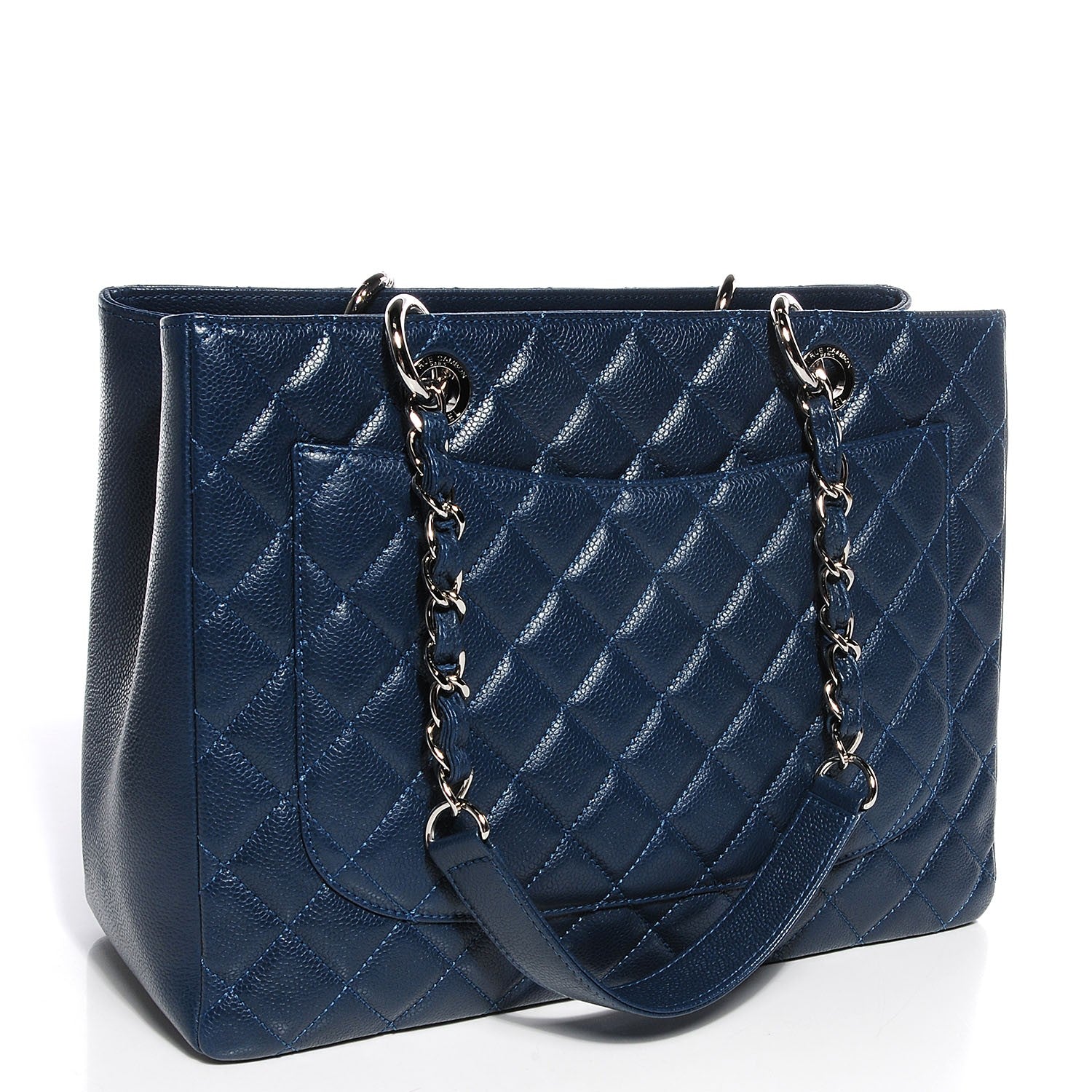 Chanel Caviar Grand Shopping Tote GST Blue 3 of 7