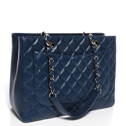 Chanel Caviar Grand Shopping Tote GST Blue 3 of 7