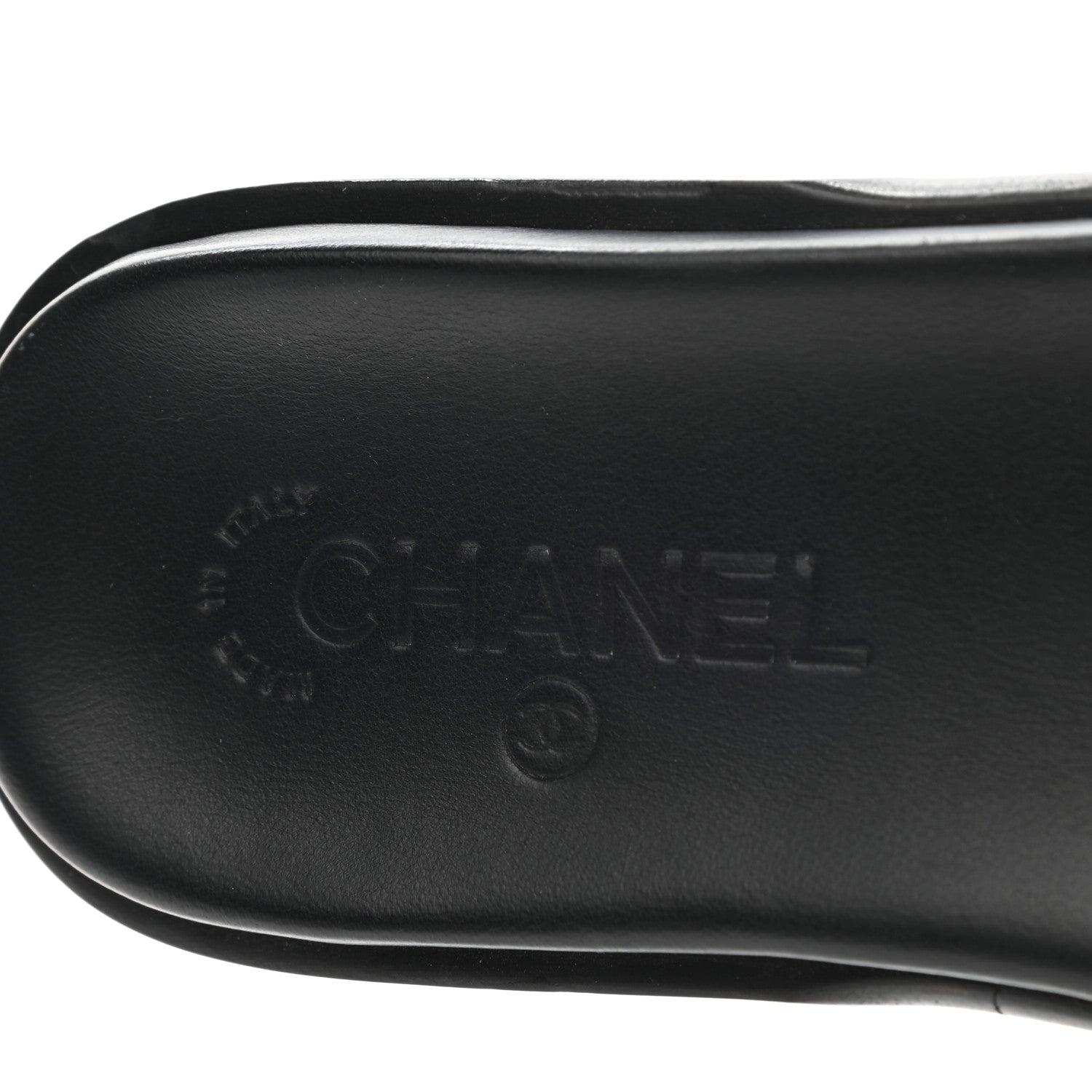Chanel Patent CC Slide Sandals 38.5 Black 7 of 13
