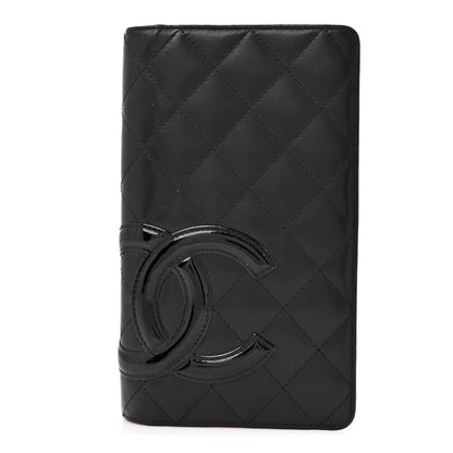 Chanel Calfskin Quilted Cambon Yen Wallet Black 1 of 8