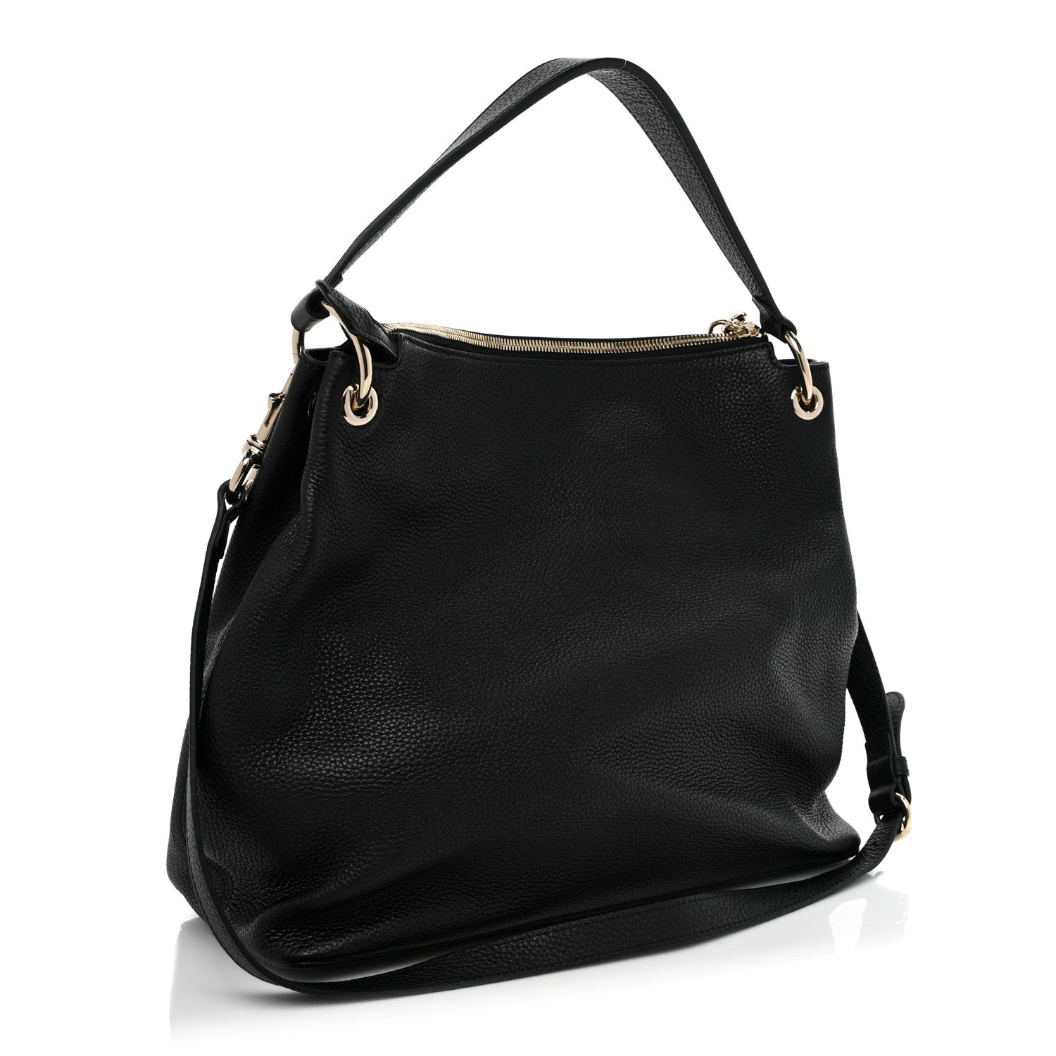 Gucci Pebbled Calfskin Large Soho Hobo Black 3 of 8