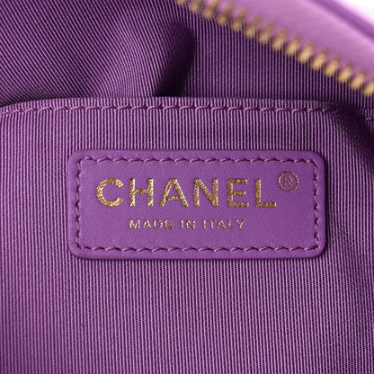 Chanel Lambskin Quilted Waist Belt Bag Purple 6 of 10